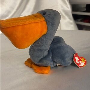 Ty Plush Pelican with Gray and Orange Colors